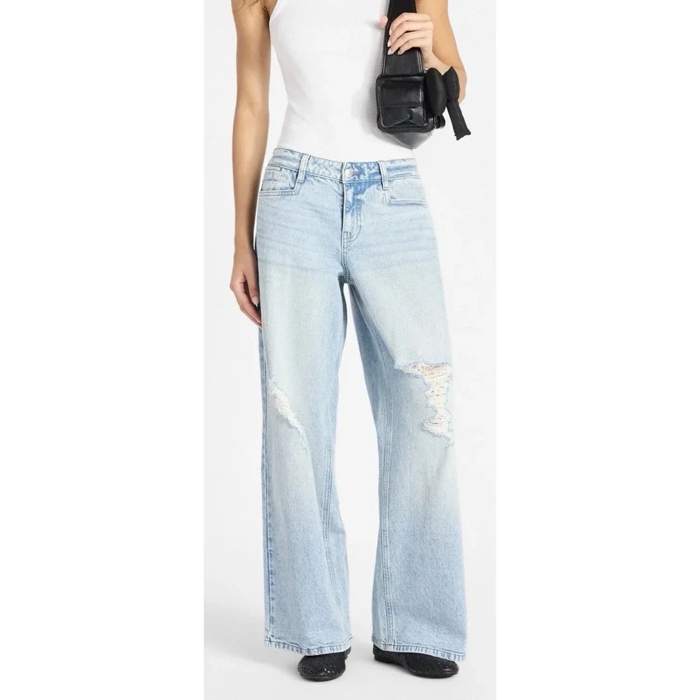 No Boundaries‎ - Size 2 - Women's Distressed Denim Jeans – Light Wash - NWT